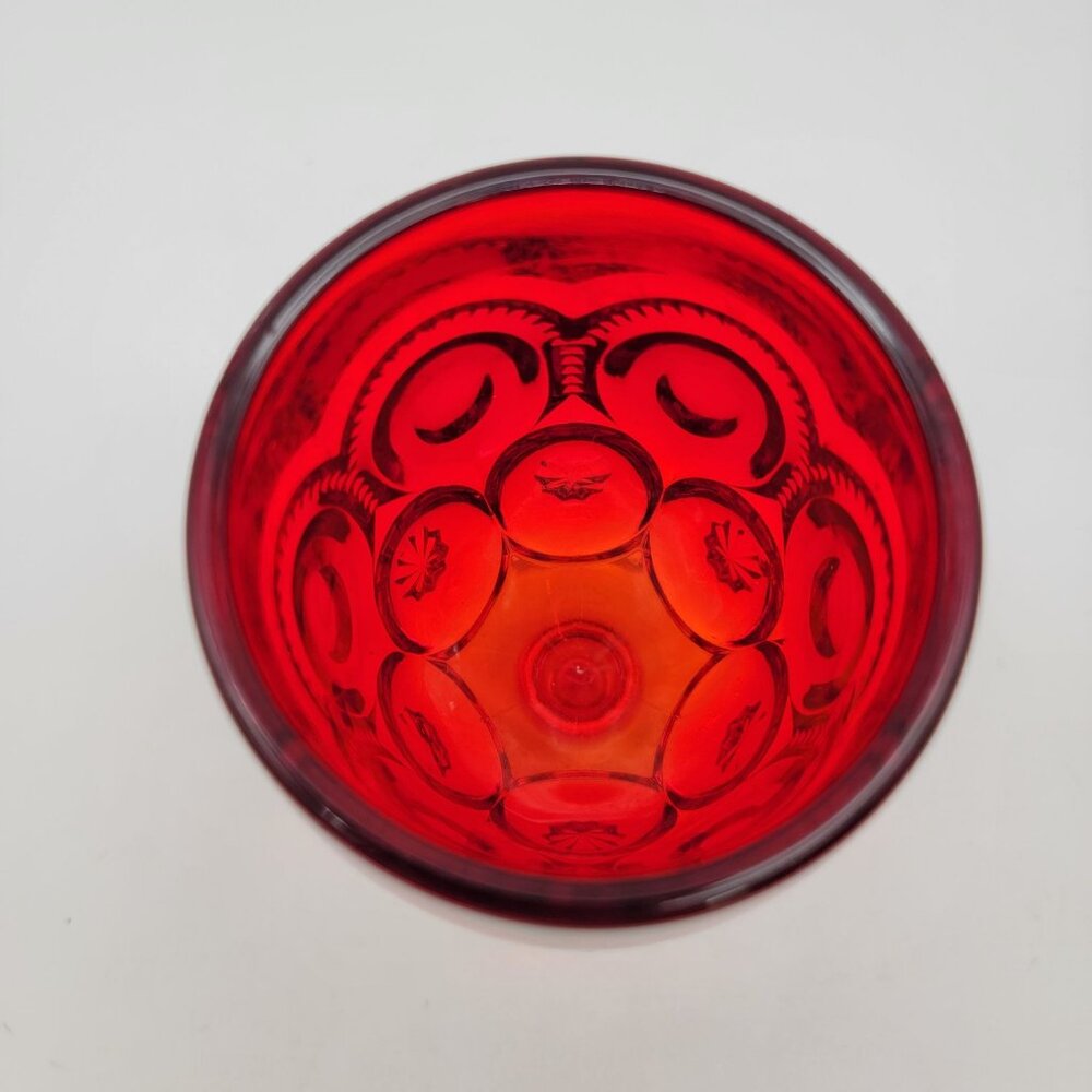 LE Smith Amberina Sunset Moon & Stars Glass Goblet Vintage Collectible Decor - Picture 2 of 6